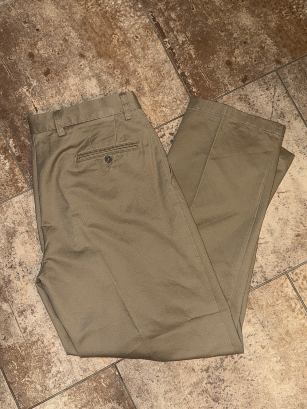 Men's Classic Chino Pants Khaki Size 34x32